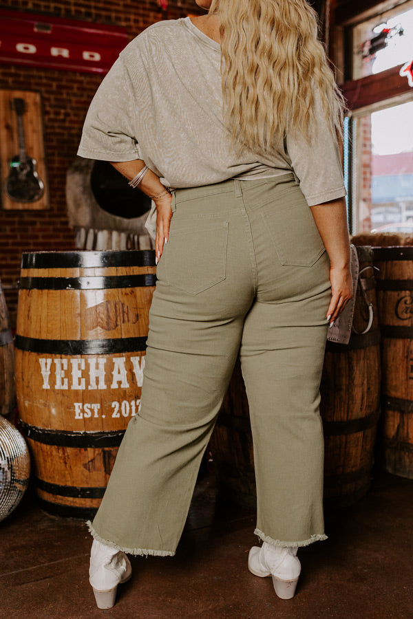The McKenzie High Waist Jean In Sage Curves