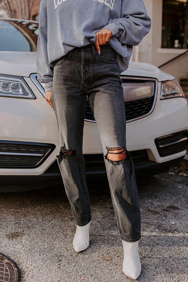 KanCan Jackson High Waist Distressed Jean in Vintage Black