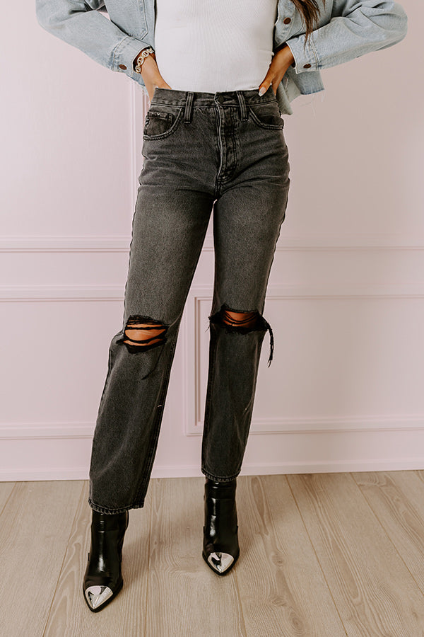 KanCan Jackson High Waist Distressed Jean in Vintage Black