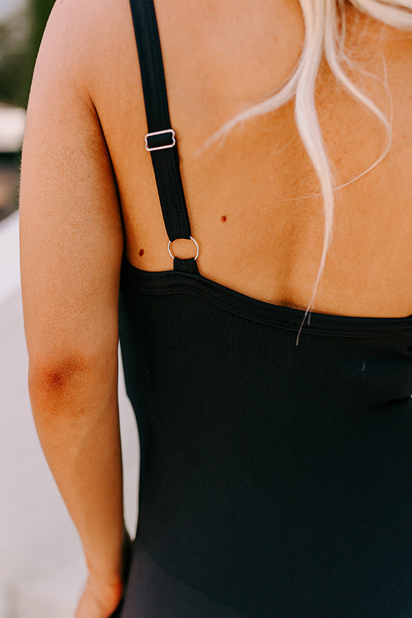 Barre Above The Rest Romper In Black