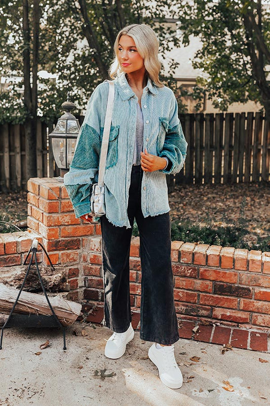 Cabin Parkway Corduroy Jacket in Teal