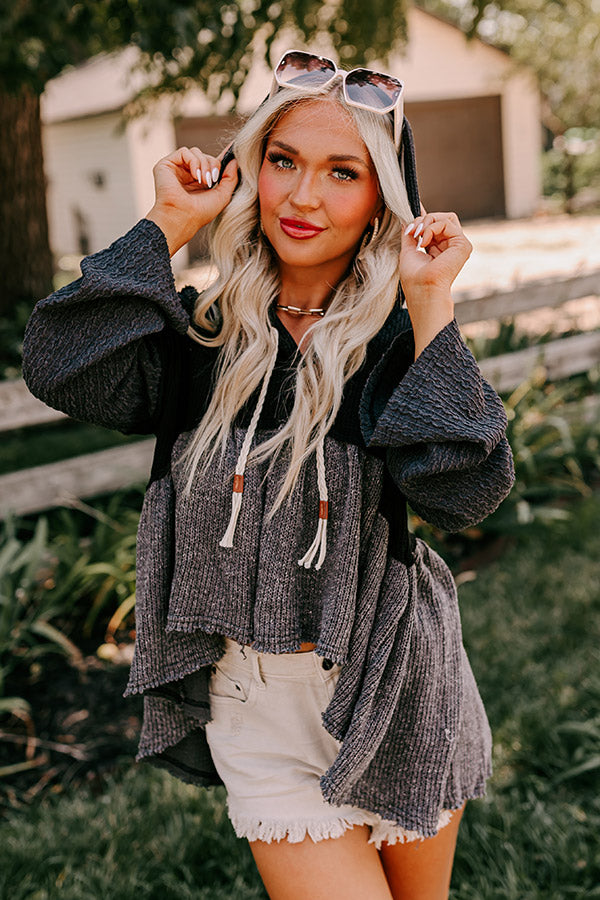 Pumpkin Spice Feels Knit Sweater in Black