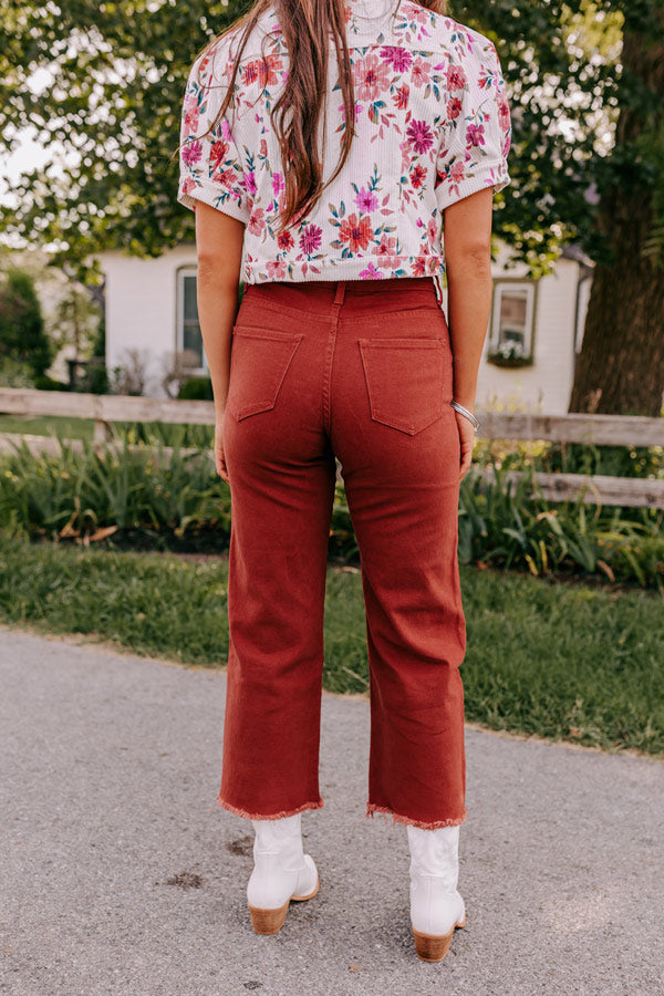 The McKenzie High Waist Jean In Rust