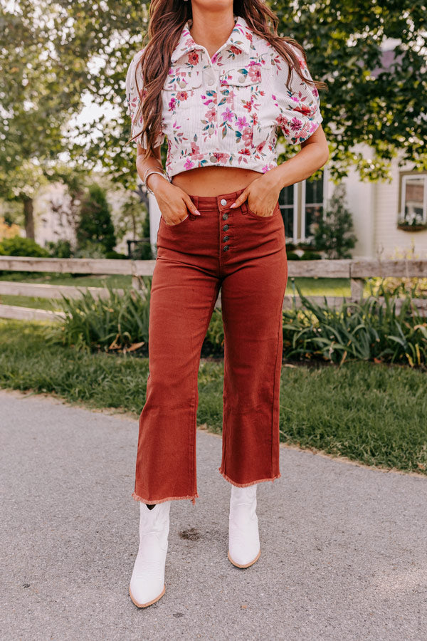 The McKenzie High Waist Jean In Rust
