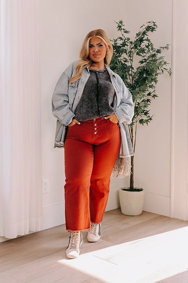 The McKenzie High Waist Jean In Rust