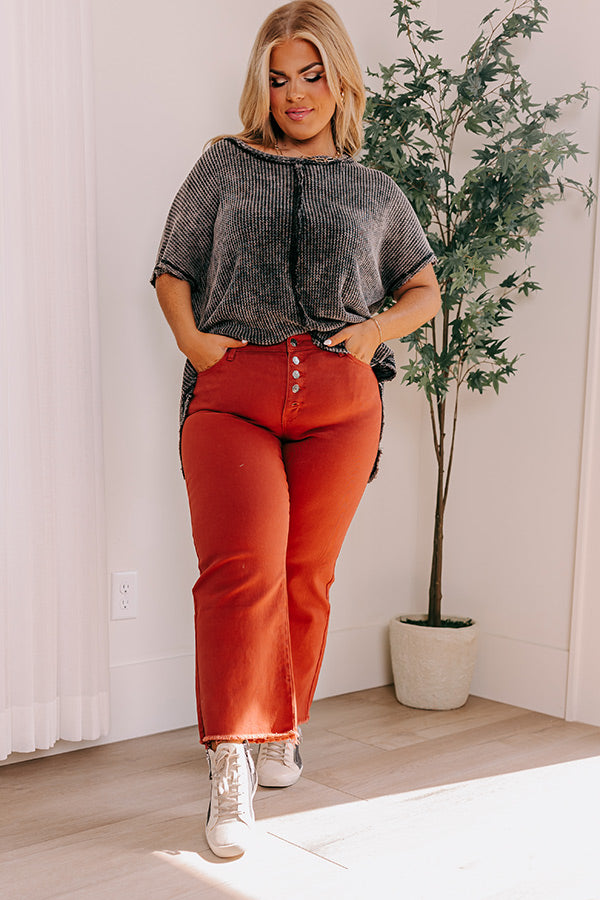 The McKenzie High Waist Jean In Rust