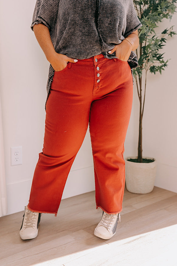 The McKenzie High Waist Jean In Rust