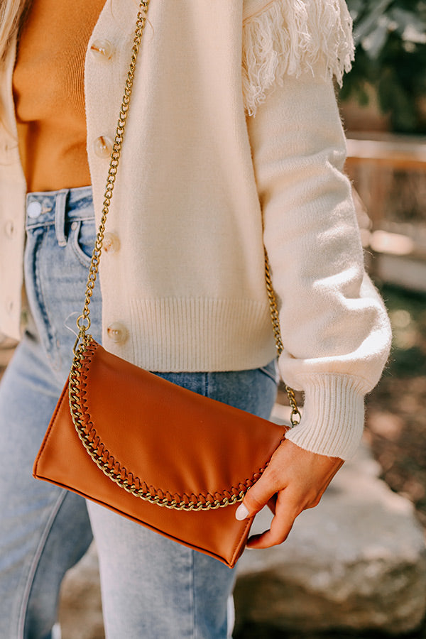 Leaving For London Faux Leather Crossbody in Brown