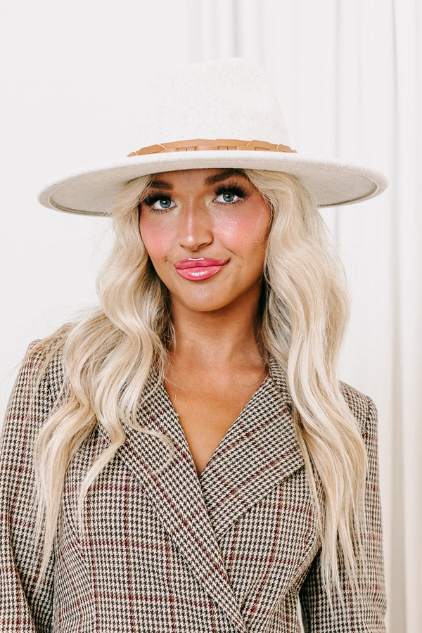 Sweet Charisma Felt Fedora In Birch