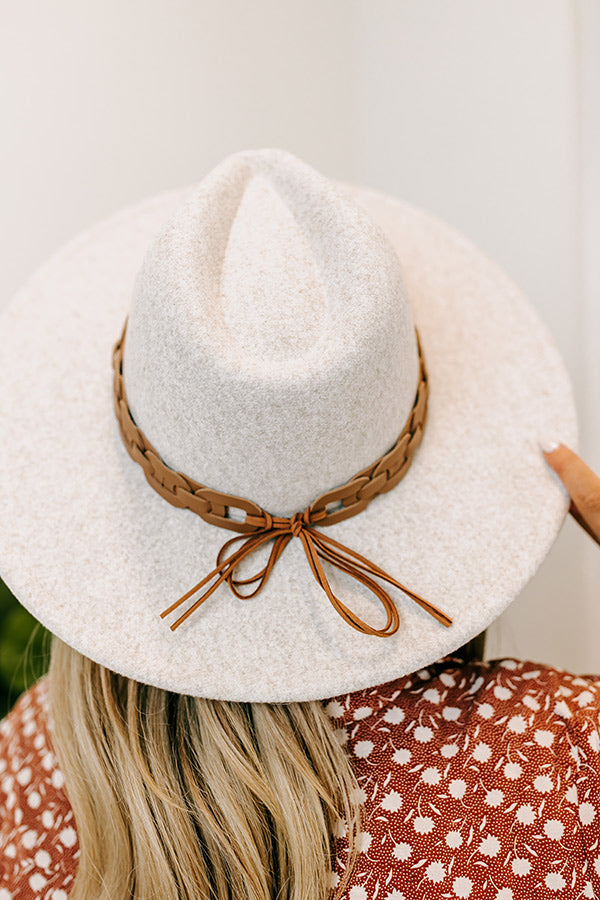 Sweet Charisma Felt Fedora In Birch