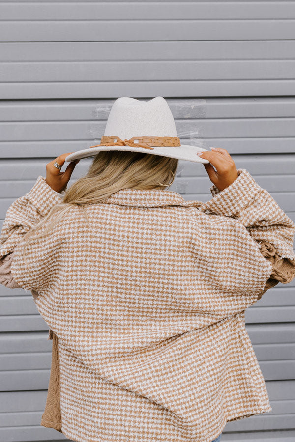 Sweet Charisma Felt Fedora In Birch