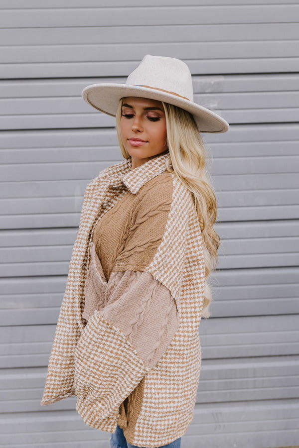 Sweet Charisma Felt Fedora In Birch