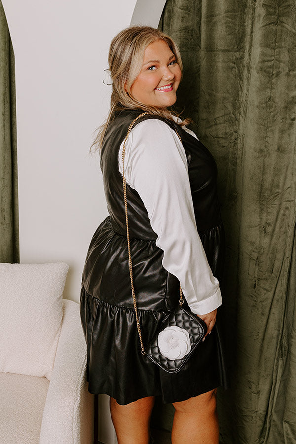 Rockstar Appeal Faux Leather Dress Curves