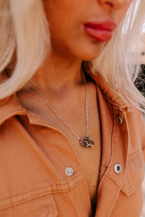 Composed Charm Necklace In Silver