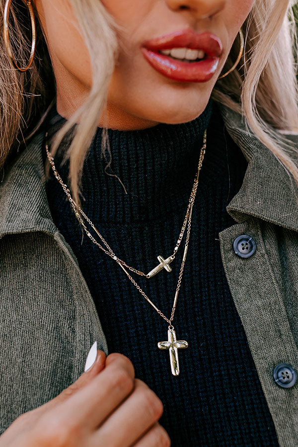 Tracking Promises Necklace In Gold