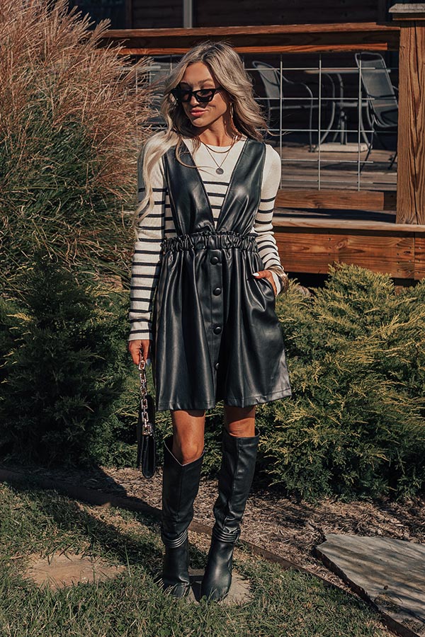 Fabulous Approach Faux Leather Mini Dress