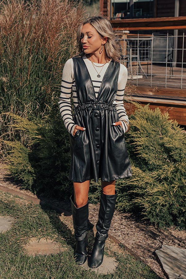 Fabulous Approach Faux Leather Mini Dress