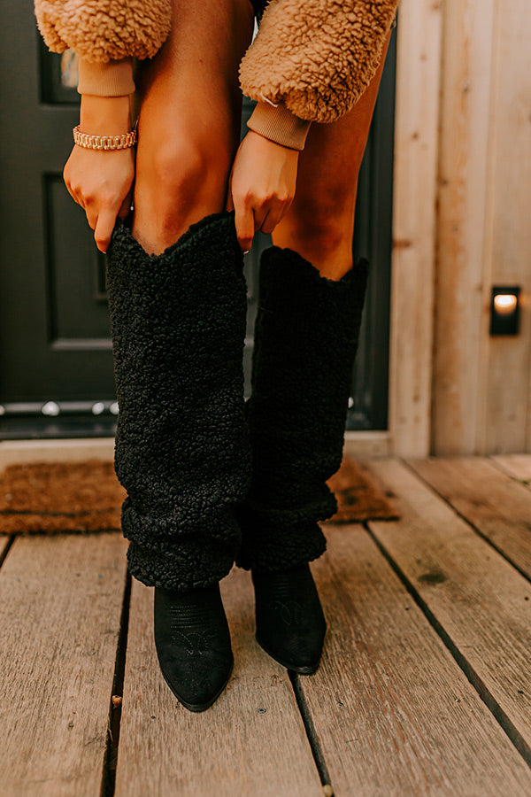 The Raelynn Sherpa Knee High Boot In Black