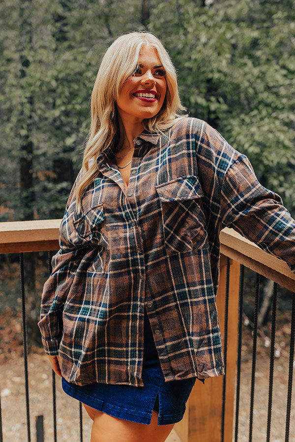 Vail Valley Plaid Button Up Curves