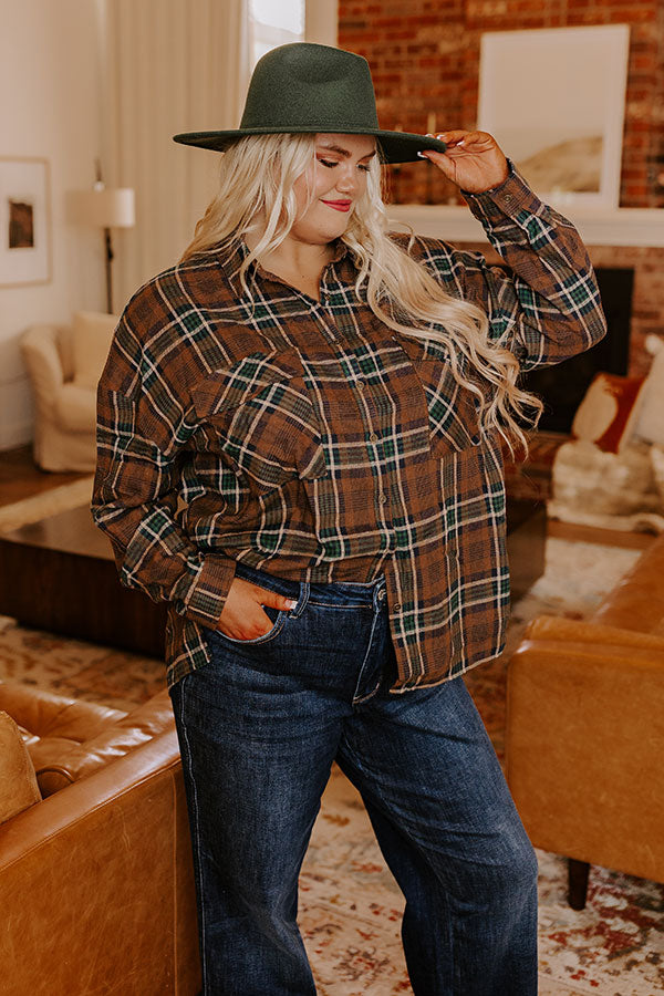 Vail Valley Plaid Button Up Curves