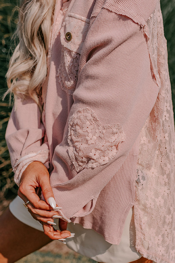 Lovely Views Waffle Knit Button Up