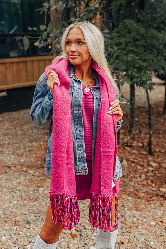 Keeping Cozy Scarf In Violet