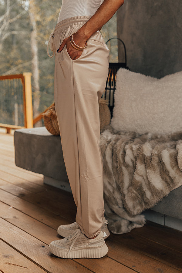 The Kennedy High Waist Faux Leather Joggers