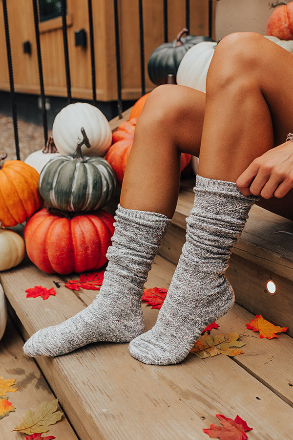 Miles To Go Knit Socks In Taupe