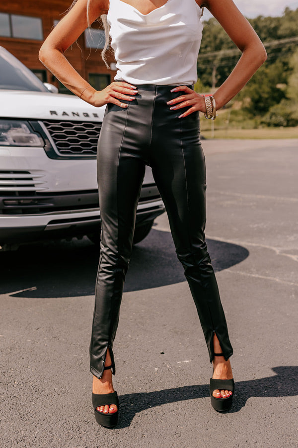 The Beebee High Waist Faux Leather Legging