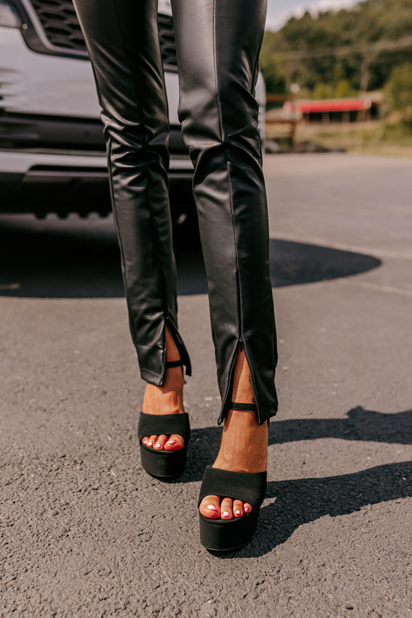 The Beebee High Waist Faux Leather Legging