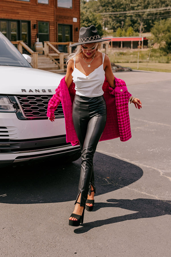 The Beebee High Waist Faux Leather Legging