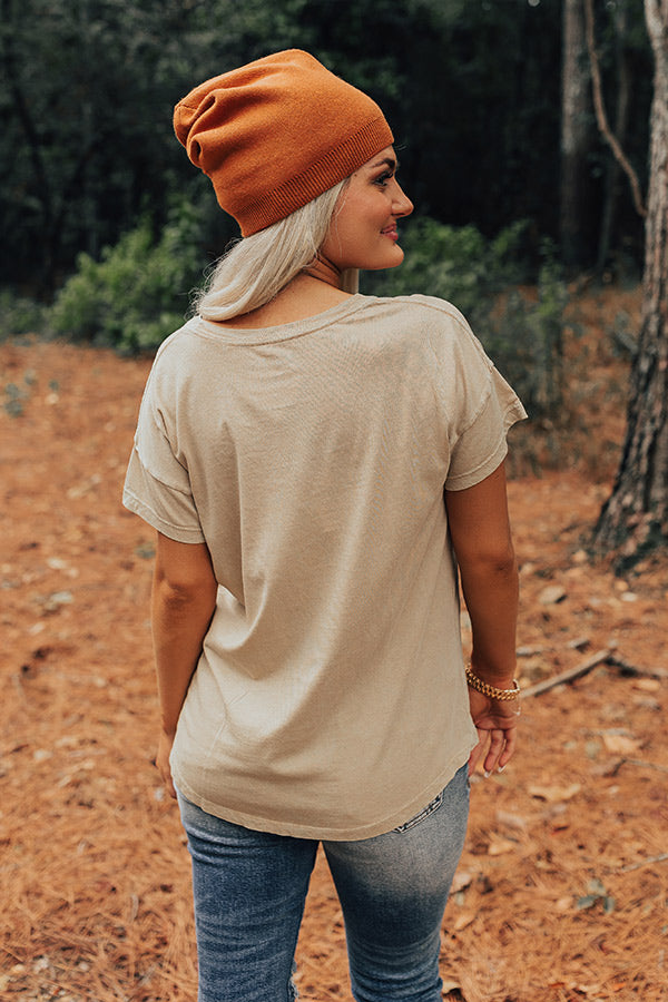 Good Behavior Graphic Tee In Iced Latte