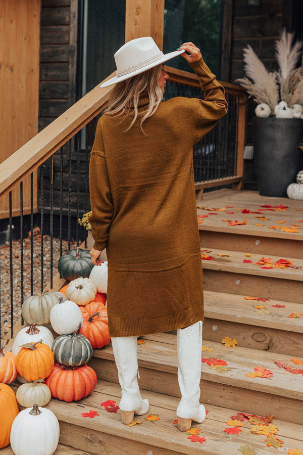 Fate Would Have It Sweater Dress In Camel