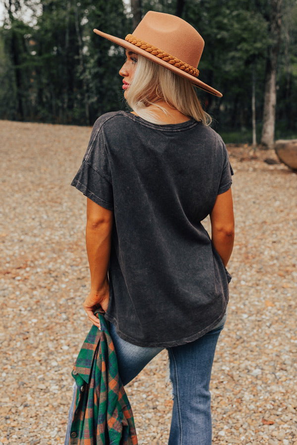 Good Behavior Graphic Tee In Vintage Black