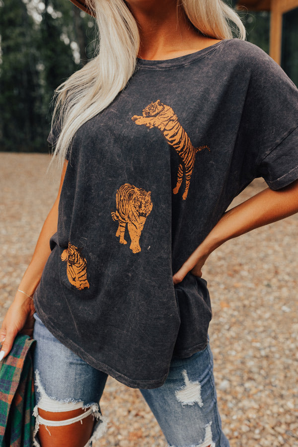 Good Behavior Graphic Tee In Vintage Black