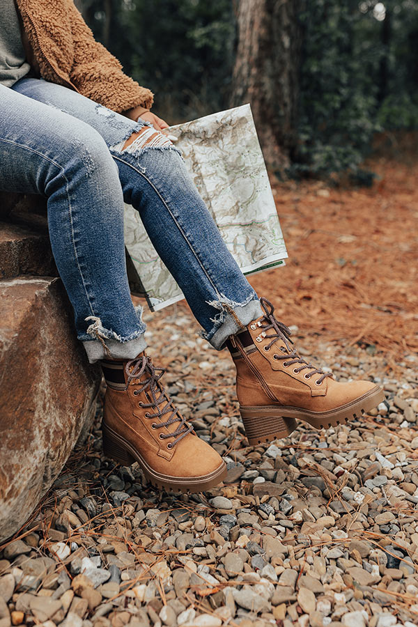 The Athena Faux Suede Combat Boot