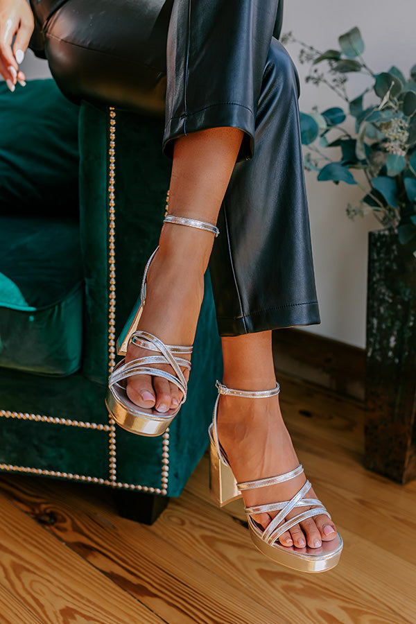 The Vesca Metallic Heel In Silver