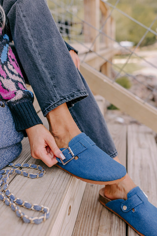 The Carolina Clog In Dark Wash