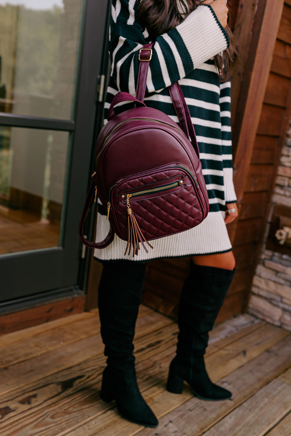 Let’s Take A Trip Faux Leather Backpack