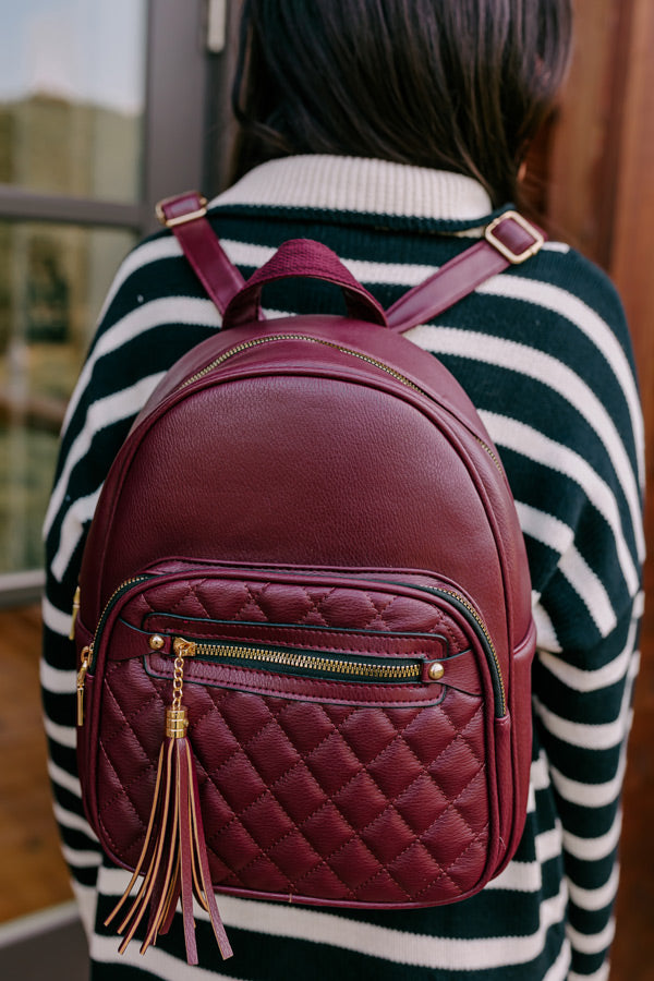 Let’s Take A Trip Faux Leather Backpack