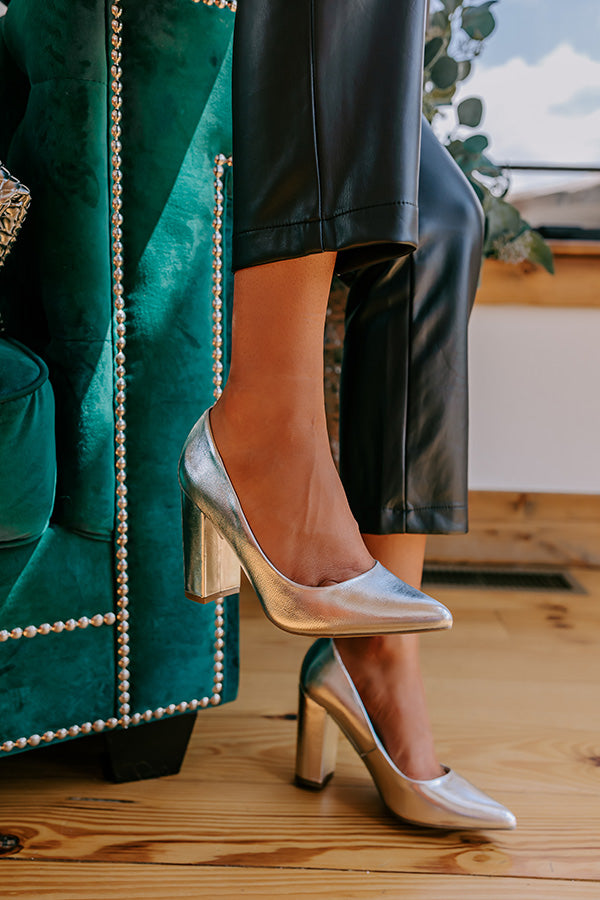 The Ariadne Metallic Heel In Silver