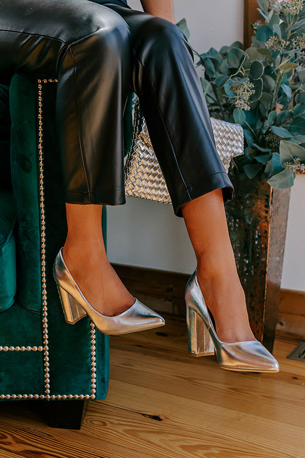 The Ariadne Metallic Heel In Silver