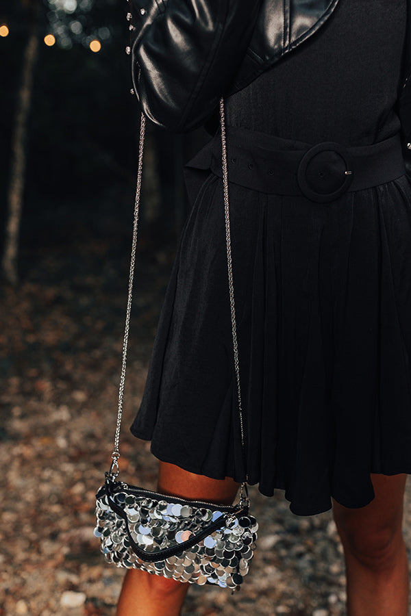 Bring The Sparkle Sequin Purse In Silver