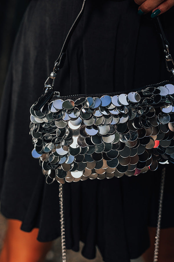 Bring The Sparkle Sequin Purse In Silver