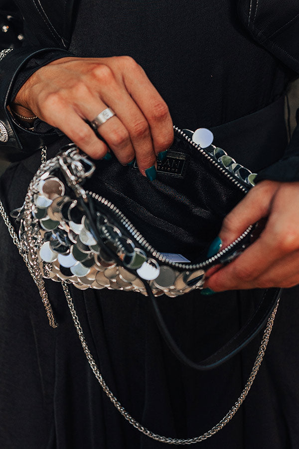Bring The Sparkle Sequin Purse In Silver
