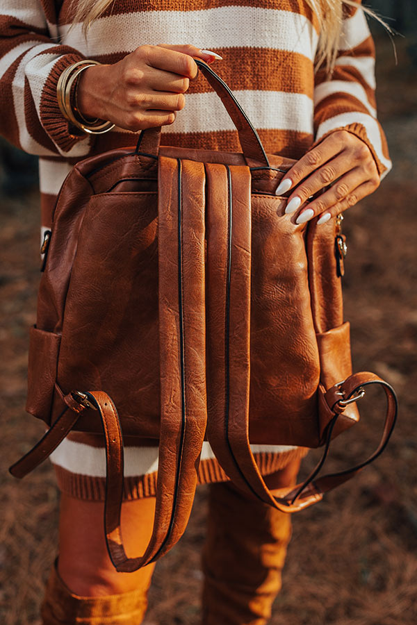 The Stevie Faux Leather Houndstooth Backpack