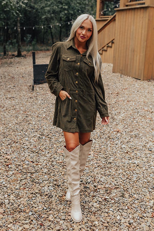 Cinnamon Lane Corduroy Mini Dress