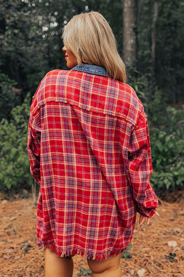 Cool Weather Inclined Plaid Top Curves