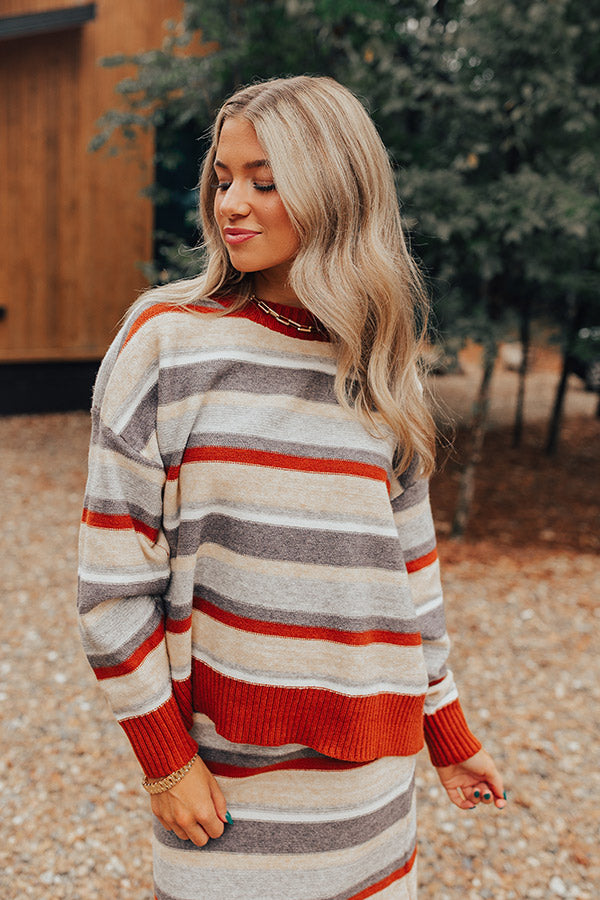 Mulled Wine Stripe Sweater