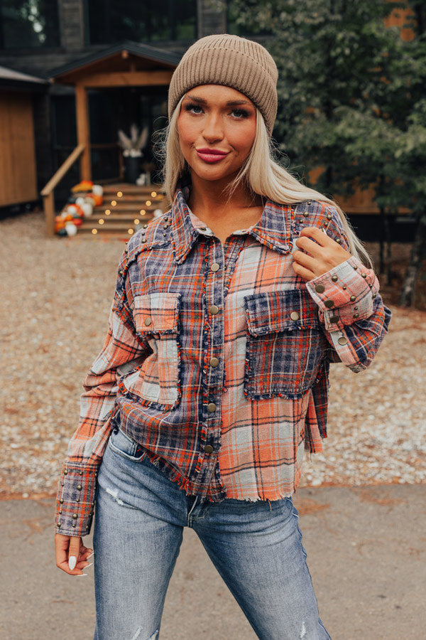 Autumn Vibes Plaid Button Up